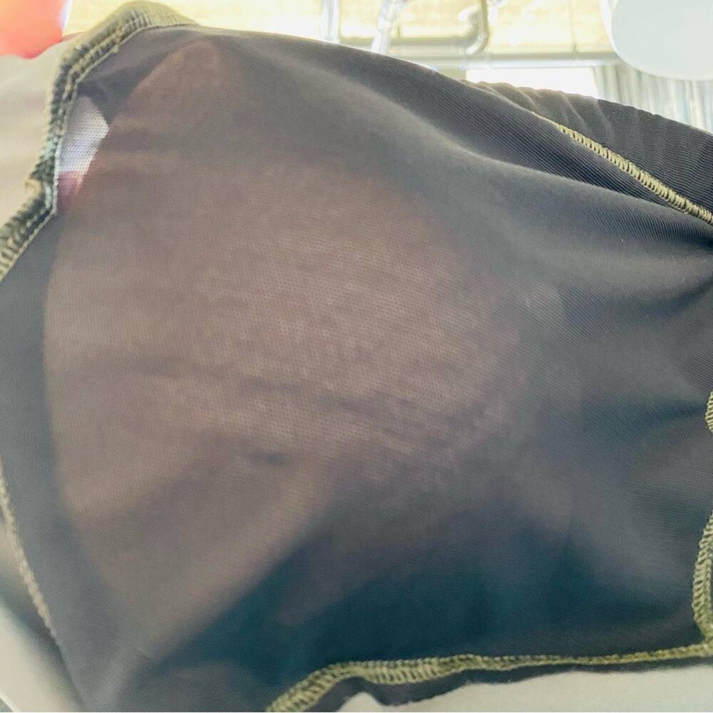 NEW OLD NAVY Green Black Grey Camo Camorflage Print Cropped Racerback Tank Top L - Picture 8 of 8